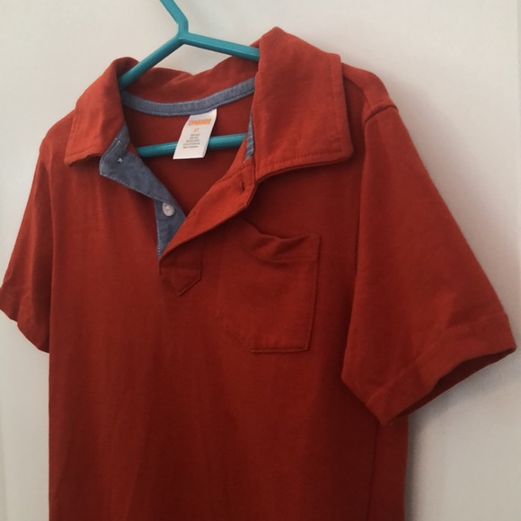 Gymboree dark orange cotton polo shirt size 3t - Picture 2 of 3